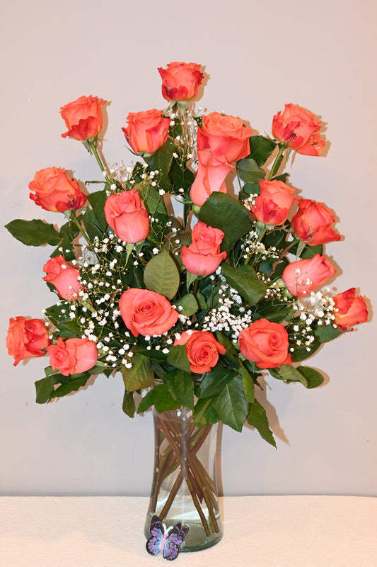 18 Orange roses